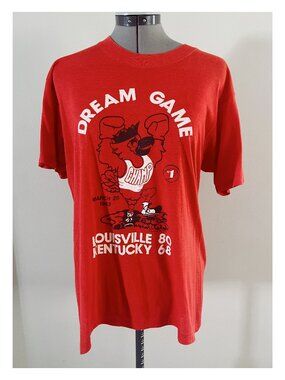 VTG Screen Stars Sz L 1983 Dream Game Graphic Tee UL vs UK
